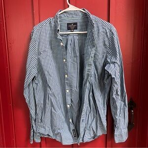 American Eagle Outfitters Blue and White Gingham Shirt